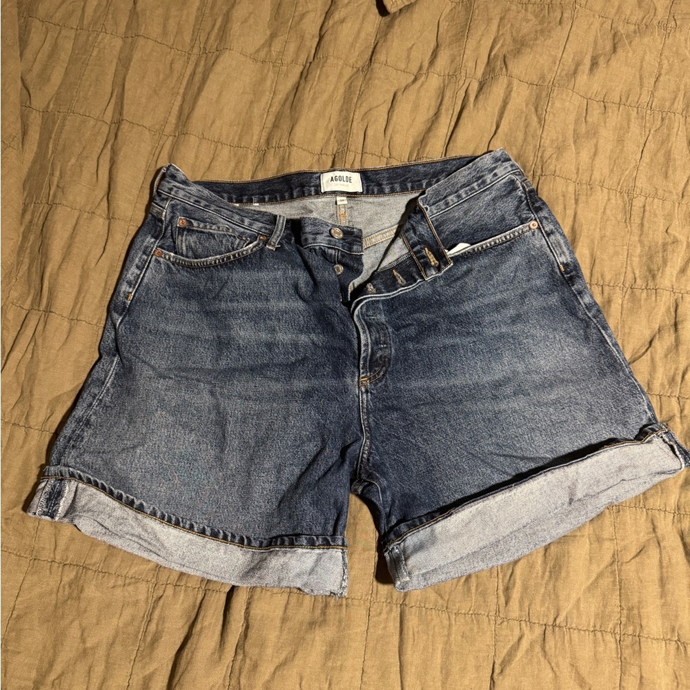 Agolde Classic Blue Jean Shorts